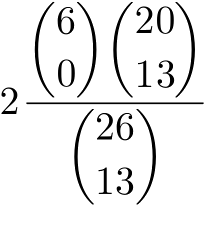 formula combinatoria per il calcolo di p(6-0)