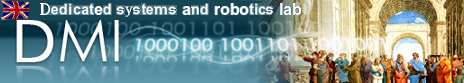 Logo of Department of Mathematics and Computer Science, Course on Dedicated systems and robotics lab, link to Forum