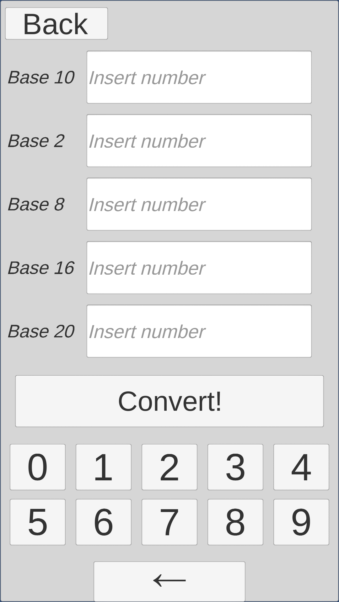 Errore caricamento immagine. L'immagine mostra la schermata Converter