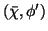 $ (\bar{\chi},\phi')$