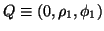 $ Q\equiv(0, \rho_1,\phi_1)$