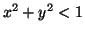 $ x^2+y^2<1$
