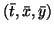 $ (\bar{t},\bar{x},\bar{y})$
