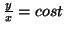 $ \frac{y}{x}=cost$