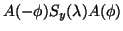 $ A(-\phi)S_y(\lambda)A(\phi)$