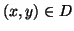 $ (x,y)\in D$