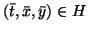 $ (\bar{t},\bar{x},\bar{y})\in H$