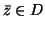 $ \bar{z}\in D$
