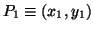 $ P_1\equiv(x_1,y_1)$