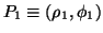 $ P_1\equiv(\rho_1,\phi_1)$