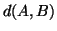 $ d(A,B)$