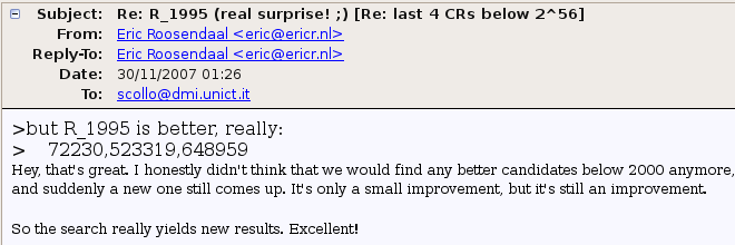 e-mail communication from Eric Roosendaal