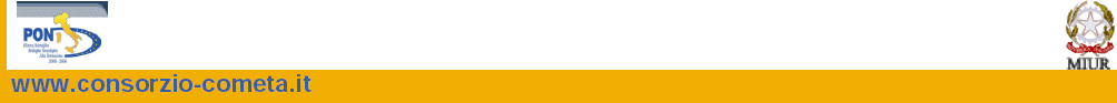 PON logo, MIUR logo, COMETA Consortium web address: www.consorzio-cometa.it