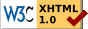 XHTML 1.0 validation